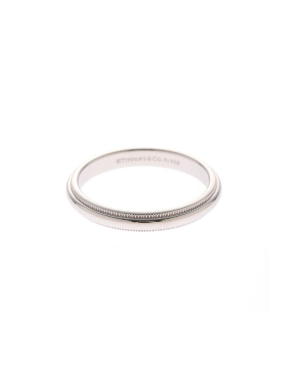 Tiffany & Co Milgrain Band PT Ring Platinum Silver